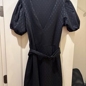 Zara Black Puff Sleeve Mini Dress